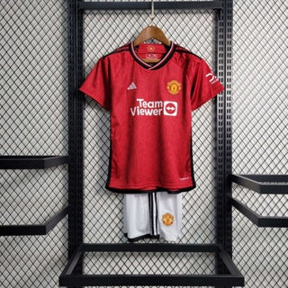 Kit Infantil manchester United Camisa Adidas + Shorts 2023/24 - [FRETE GRÁTIS]