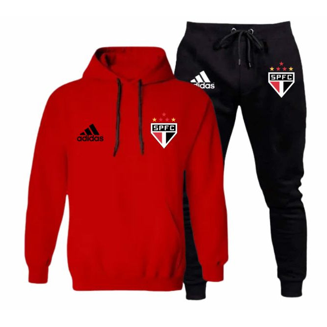 Conjunto Moletom + Calça São Paulo Adidas - 3 Cores [FRETE GRÁTIS]