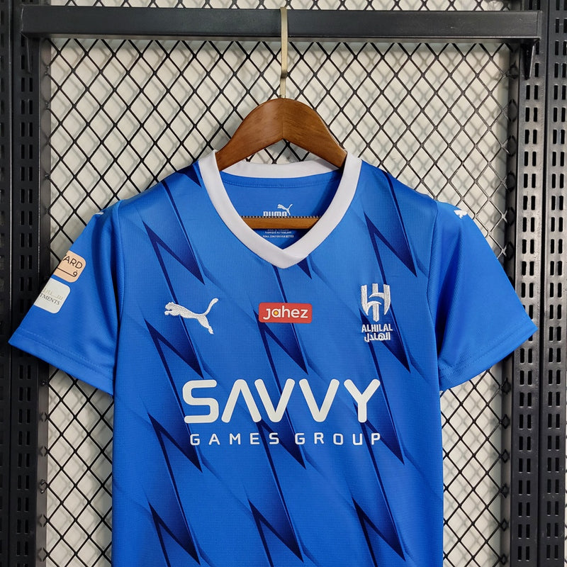 Kit infantil Nova Camisa Al Hilal Puma 2023/2024 [FRETE GRÁTIS]