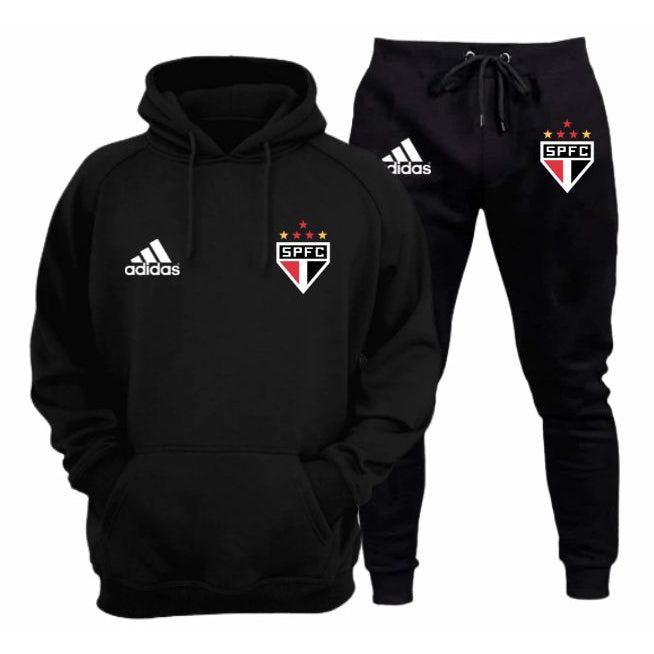 Conjunto Moletom + Calça São Paulo Adidas - 3 Cores [FRETE GRÁTIS]