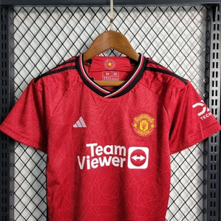 Kit Infantil manchester United Camisa Adidas + Shorts 2023/24 - [FRETE GRÁTIS]