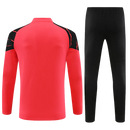 Conjunto Puma Manchester City 23/24 Zíper Curto- Vermelho E Preto