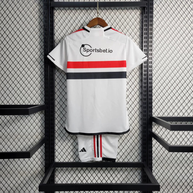 Kit Infantil Nova Camisa São Paulo Adidas + Shorts - 2023/2024 [FRETE GRÁTIS]