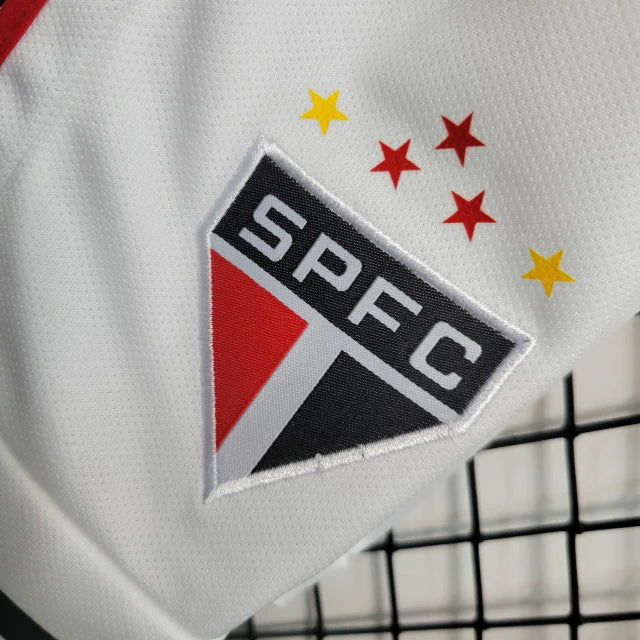 Kit Infantil Nova Camisa São Paulo Adidas + Shorts - 2023/2024 [FRETE GRÁTIS]