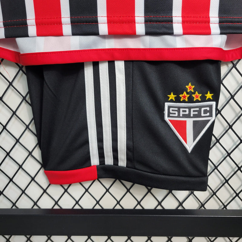 Kit Infantil Segunda Camisa São Paulo Adidas + Shorts - 2023/2024 [FRETE GRÁTIS]