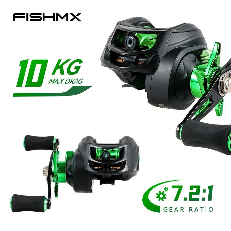 Carretilha Fishmx 7.2:1 Carretel de Alumínio 10kg [FRETE GRÁTIS]