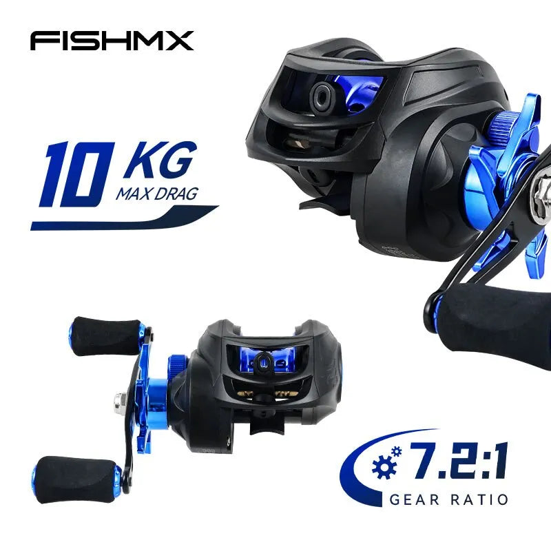 Carretilha Fishmx 7.2:1 Carretel de Alumínio 10kg [FRETE GRÁTIS]