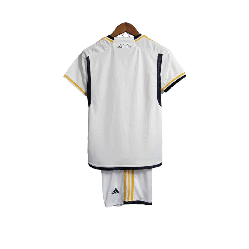 Kit Infantil Real Madrid Camisa + Shorts 2023/24 - [FRETE GRÁTIS]