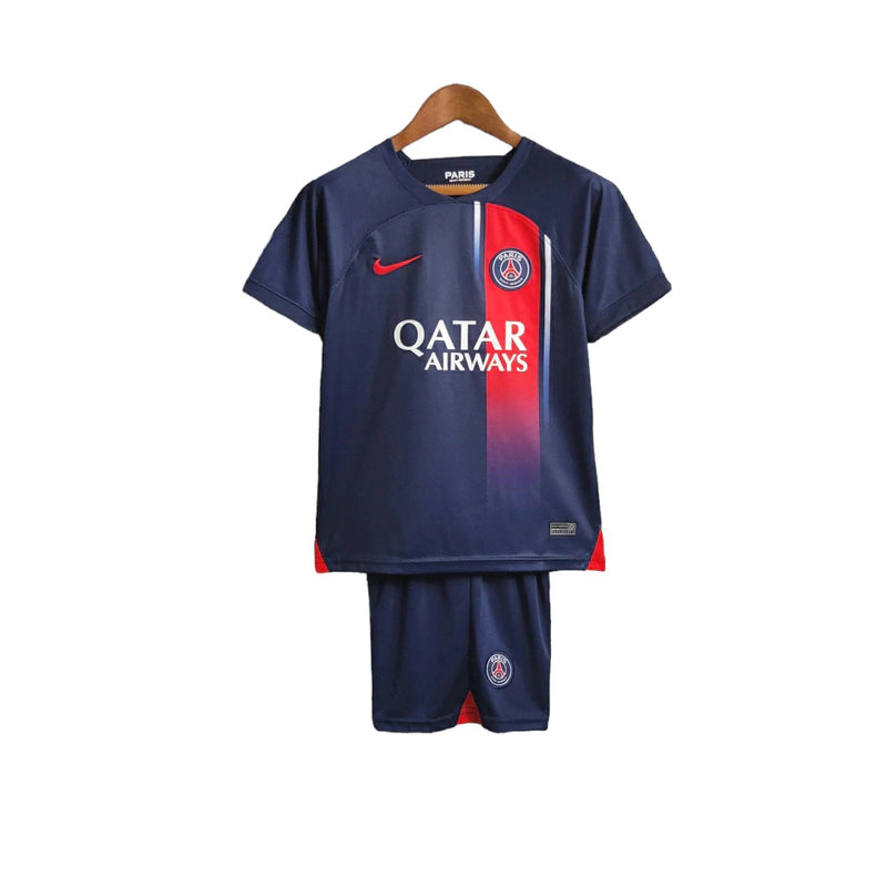 Kit Infantil Paris Saint-Germain PSG Camisa + Shorts 2023/24 - [FRETE GRÁTIS]