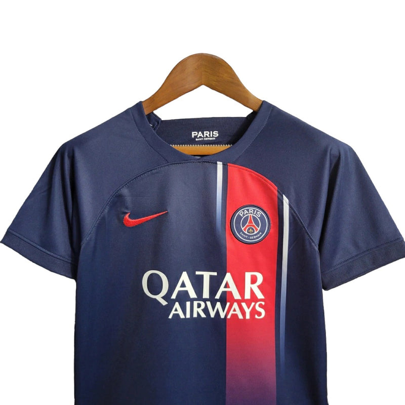 Kit Infantil Paris Saint-Germain PSG Camisa + Shorts 2023/24 - [FRETE GRÁTIS]