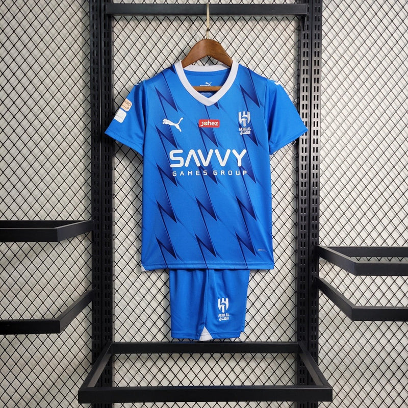 Kit Infantil Al Hilal Camisa + Shorts 2023/24 - [FRETE GRÁTIS]