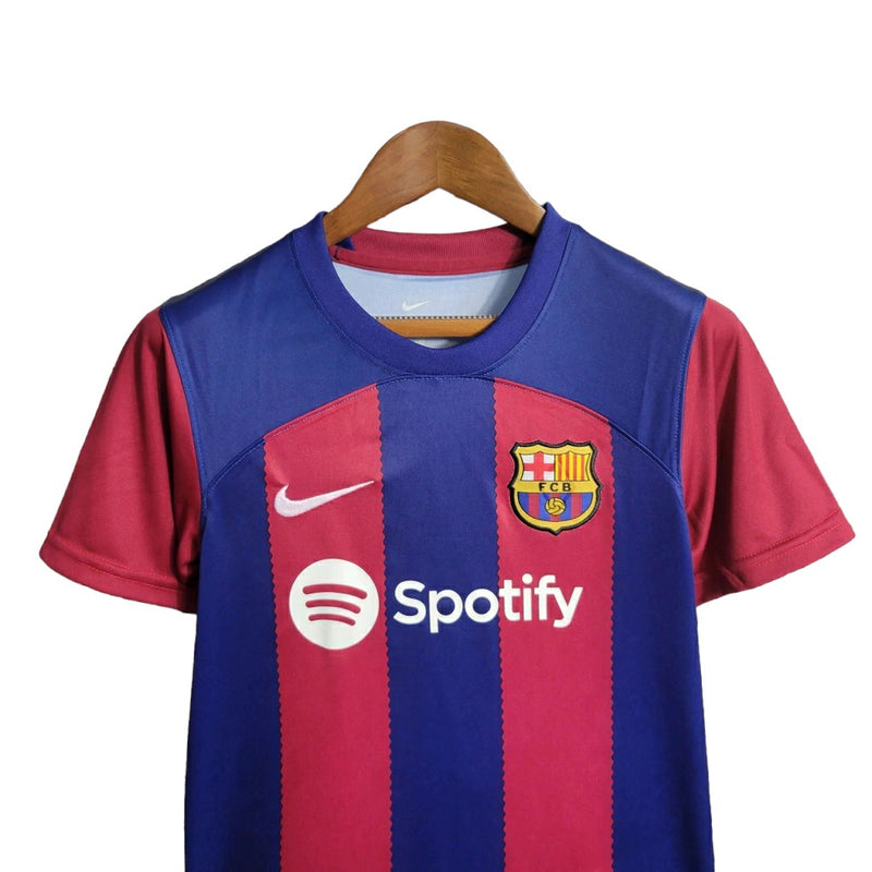 Kit Infantil Barcelona Nike Camisa + Shorts 2023/24 - [FRETE GRÁTIS]