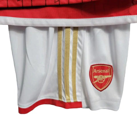 Kit Infantil Arsenal Adidas Camisa + Shorts 2023/24 -  [FRETE GRÁTIS]