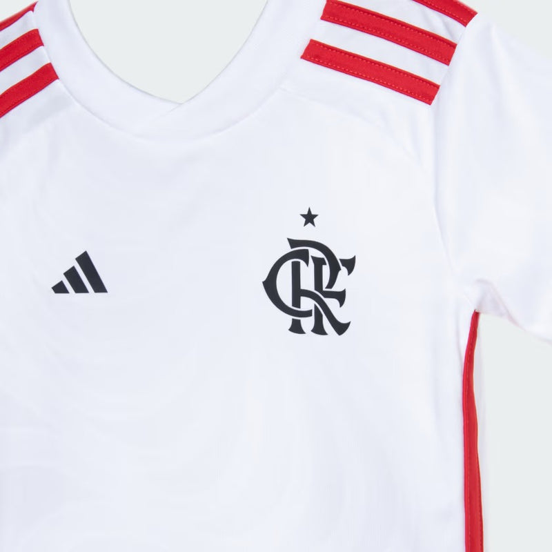 Kit Infantil Flamengo Branco Adidas 2024/25 [COMPRE 2 LEVE 3]