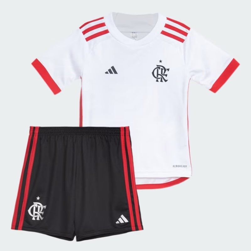 Kit Infantil Flamengo Branco Adidas 2024/25 [COMPRE 2 LEVE 3]