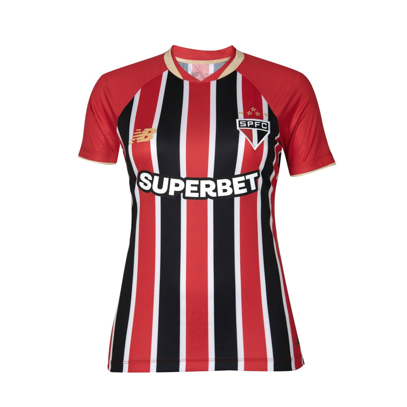 Nova Segunda Camisa FEMININA Listrada New Balance São Paulo 2025/26 - [FRETE GRÁTIS]