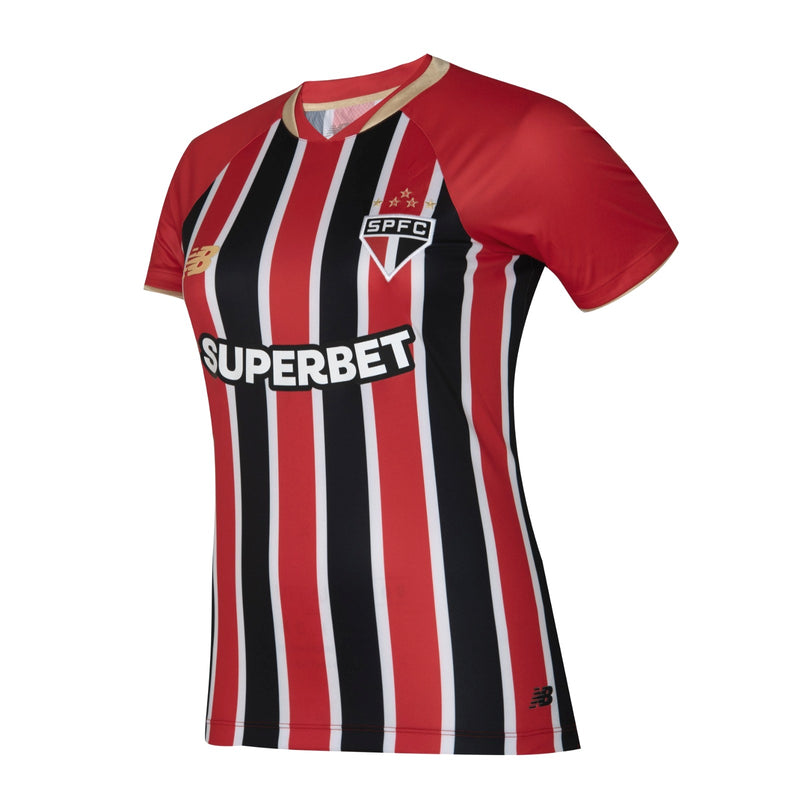 Nova Segunda Camisa FEMININA Listrada New Balance São Paulo 2025/26 - [FRETE GRÁTIS]