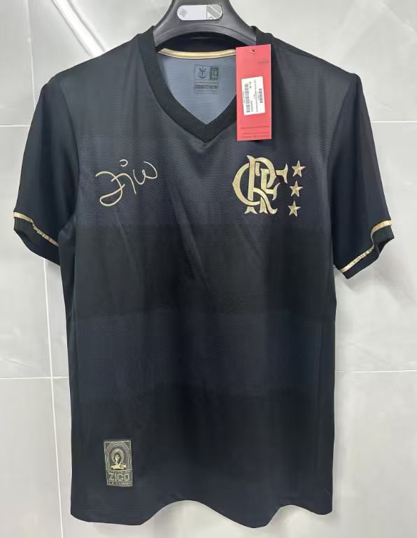 Camisa Retrô Flamengo Zico Preta Masculina [FRETE GRÁTIS]