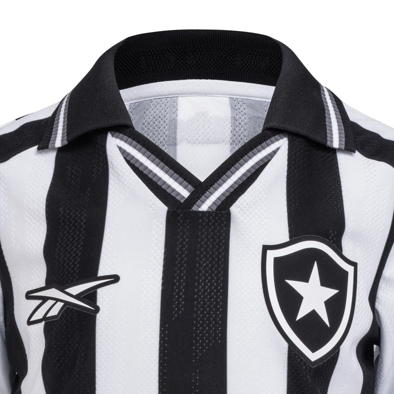 Novo Kit Infantil Camisa + Shorts Botafogo I 2025/26 - Preto e Branco