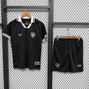 Novo Kit Infantil Camisa + Shorts Botafogo II 2025/26 - Preto