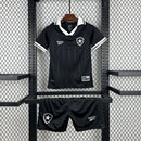 Novo Kit Infantil Camisa + Shorts Botafogo II 2025/26 - Preto