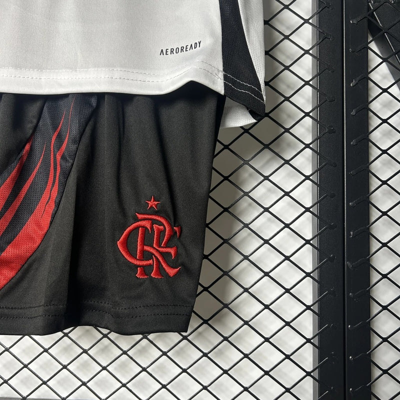 Novo Kit Infantil Flamengo Branco II Adidas 2025/26 [FRETE GRÁTIS]
