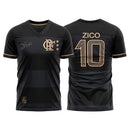 Camisa Retrô Flamengo Zico Preta Masculina [FRETE GRÁTIS]