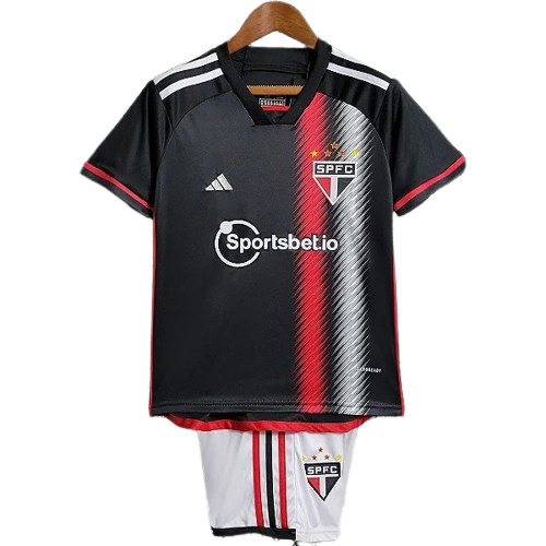 Kit Infantil São Paulo Preto Adidas 2023/24 [COMPRE 2 LEVE 3]