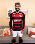 Nova Camisa Principal Manga Longa Flamengo Adidas 2024/2025 [FRETE GRÁTIS]