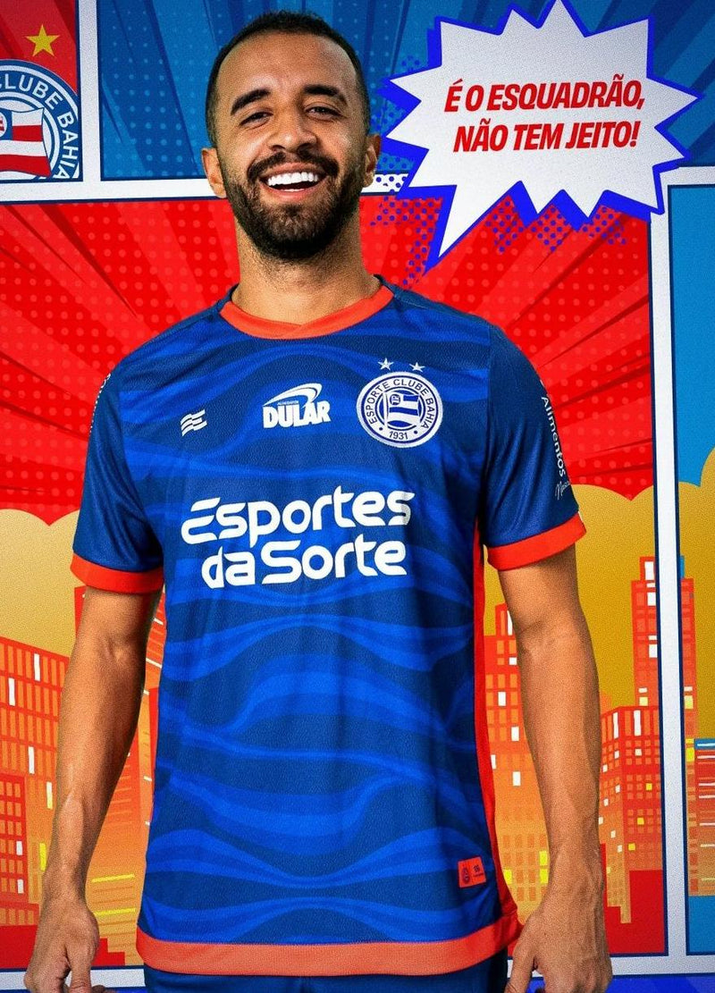 Nova Camisa Jogo 3 Bahia Com Patrocínio 2024/25 Azul [FRETE GRÁTIS]