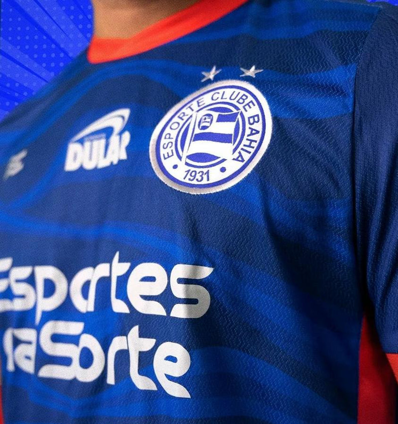 Nova Camisa Jogo 3 Bahia Com Patrocínio 2024/25 Azul [FRETE GRÁTIS]