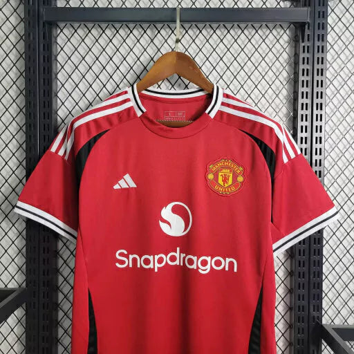 Camisa Manchester United I Home 24/25 Torcedor Masculina Vermelha