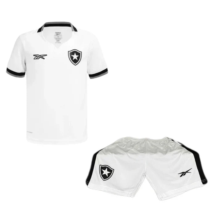 Novo Kit Infantil Camisa + Shorts Botafogo II Branco 24/25 - [FRETE GRÁTIS]