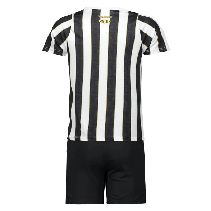 Conjunto Infantil Santos II 24/25 - Branco e Preto [FRETE GRÁTIS]