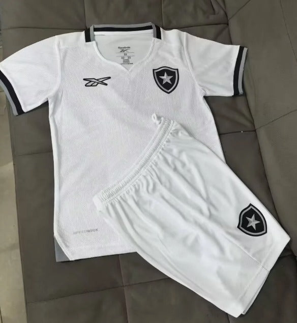 Novo Kit Infantil Camisa + Shorts Botafogo II Branco 24/25 - [FRETE GRÁTIS]