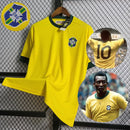 Camisa Brasil Retrô Anos 70 Rei Pelé - [FRETE GRÁTIS]