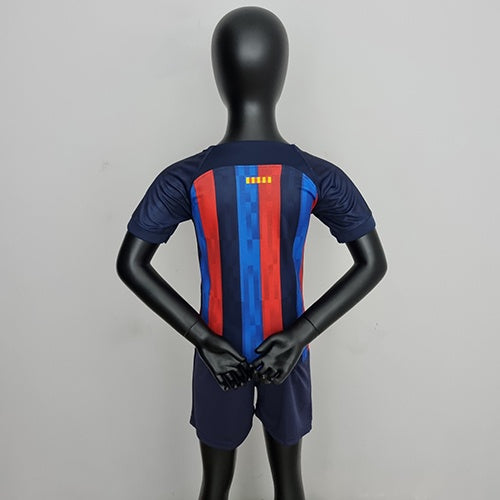 Kit Infantil Nova Camisa Barcelona + Shorts 22/23 - [FRETE GRÁTIS]