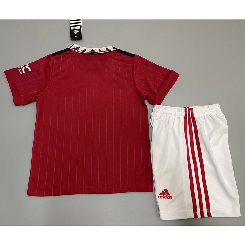 Kit Infantil Nova Camisa Adidas Manchester United + Shorts [FRETE GRÁTIS]