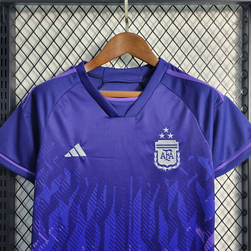 Kit Infantil Argentina Roxo Adidas 2022/23 [COMPRE 2 LEVE 3]