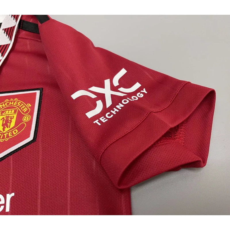 Kit Infantil Nova Camisa Adidas Manchester United + Shorts [FRETE GRÁTIS]