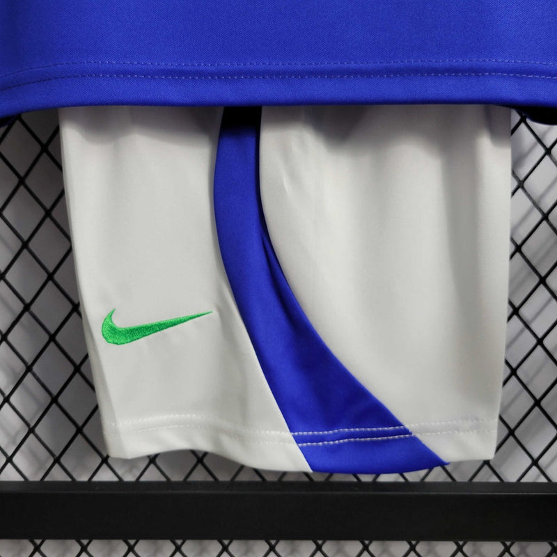 Kit Infantil Nova Camisa + Shorts Nike do Brasil - Nova Camisa da Seleção Brasileira Copa QATAR 2022