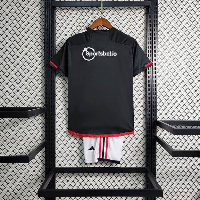 Kit Infantil São Paulo Preto Adidas 2023/24 [COMPRE 2 LEVE 3]