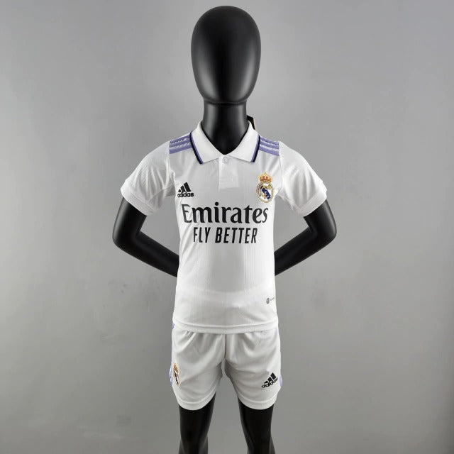 Kit Infantil Nova Camisa Real Madrid + Shorts 22/23 - [FRETE GRÁTIS]